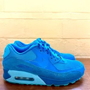 Nike Air Max 90 Logo Sneaker Shoe Blue Lacquer Clearwater 443817-401